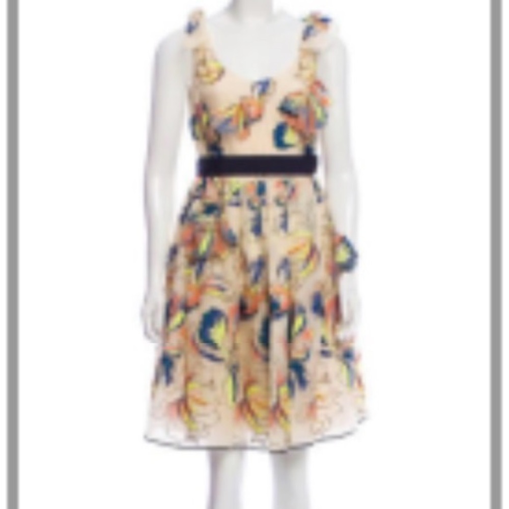 Fendi Embroidered Silk-Blend Dress - Picture 2 of 3
